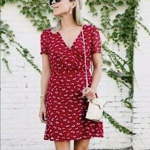 Madewell Red Floral Dress